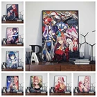 Классическая Аниме Картина с мультяшным рисунком Dear in the FRANXX, художественный домашний Настенный декор, картина для спальни, гостиной, детской комнаты, качественный холщовый постер