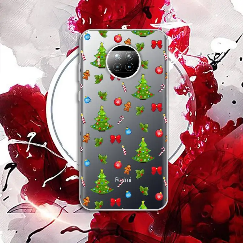 

Merry Christmas new year Phone Case Transparent for Xiaomi Redmi note 10 t 8 9 pro lite 11