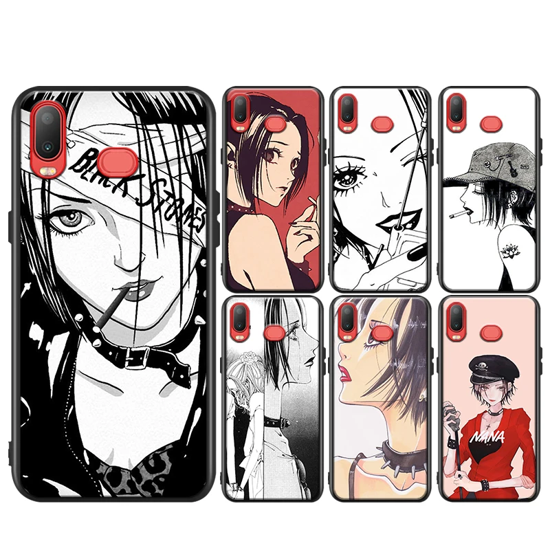 

Cute Anime Singing Girl NANA for Samsung Galaxy A9 A8 Star A750 A7 A6 A5 A3 Plus 2018 2017 2016 Black Phone Case Soft Cover