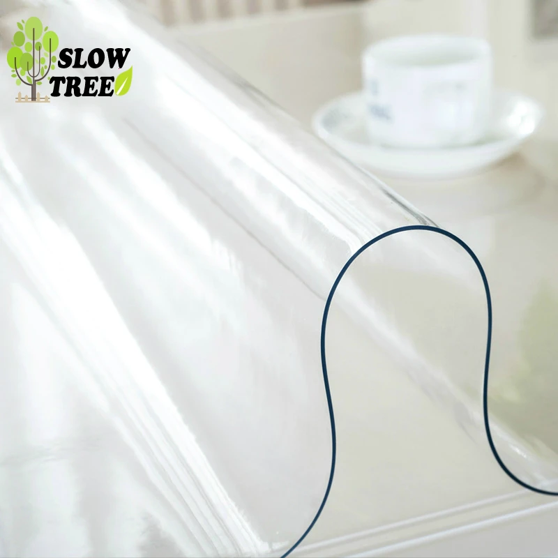 Прозрачная скатерть из ПВХ Slow Tree прижимный коврик для стола водонепроницаемая