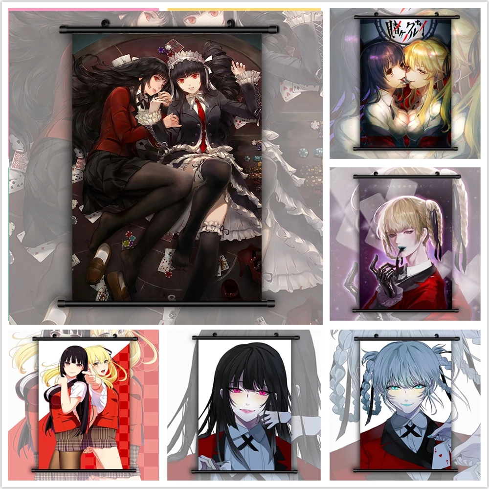 

Kakegurui Yumeko Mary Kirari Аниме Манга HD печать на стене постер свиток