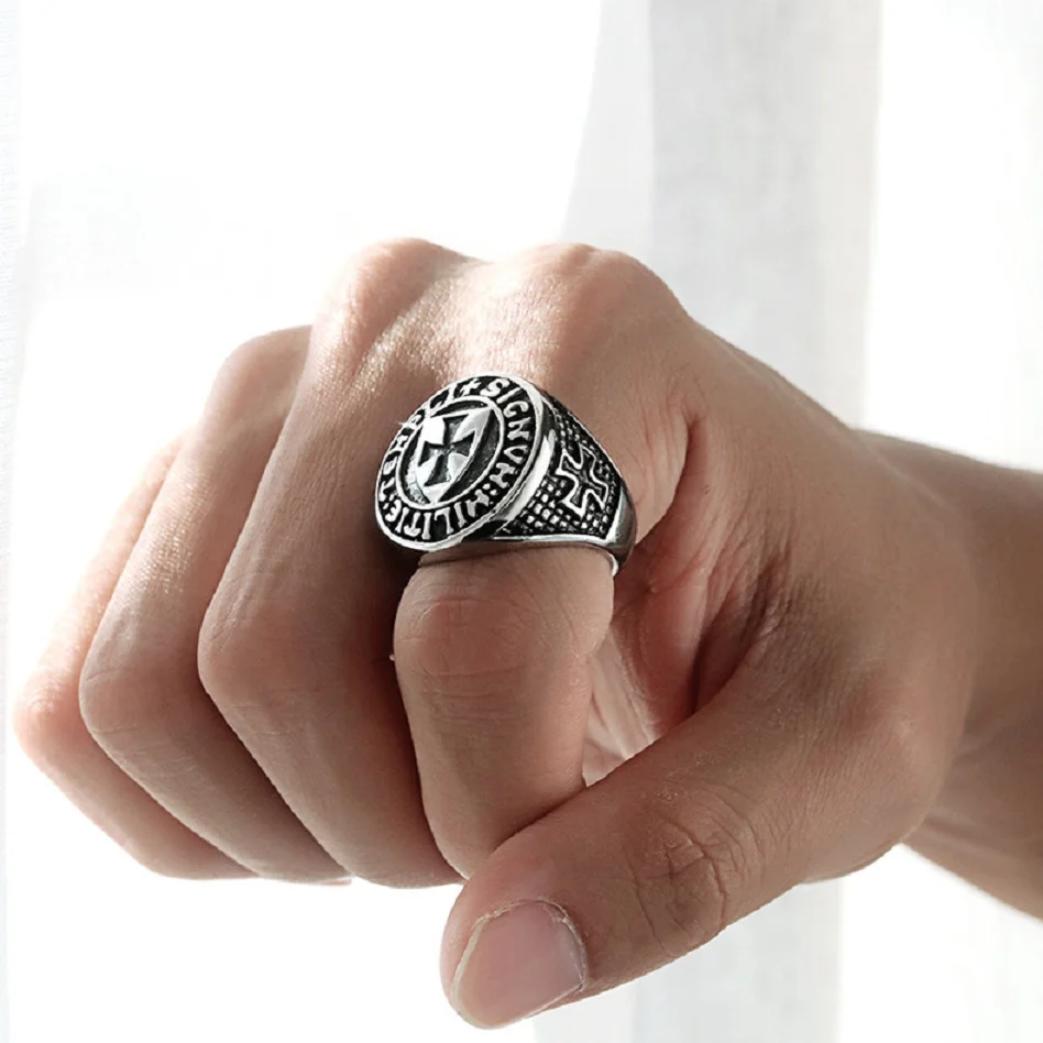 Винтажное серебряное кольцо из нержавеющей стали с перекрещивающимися