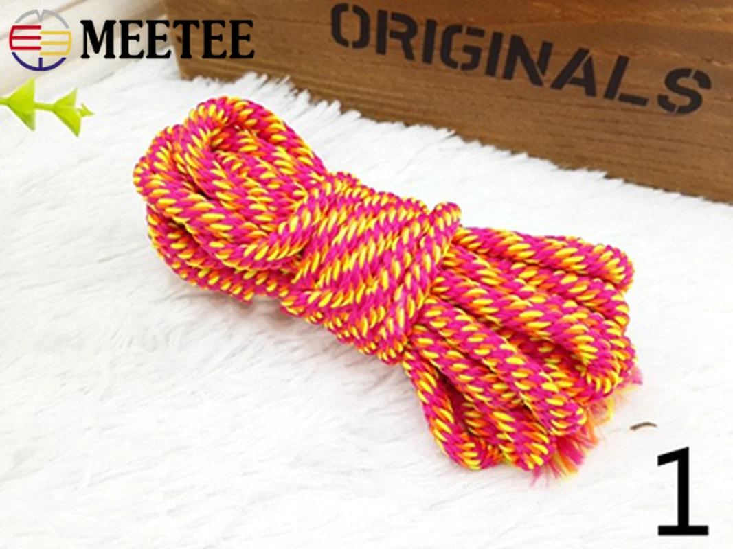 Meetee 60 метров 8 мм полиэфирные витые шнуры ручное украшение тканая веревка