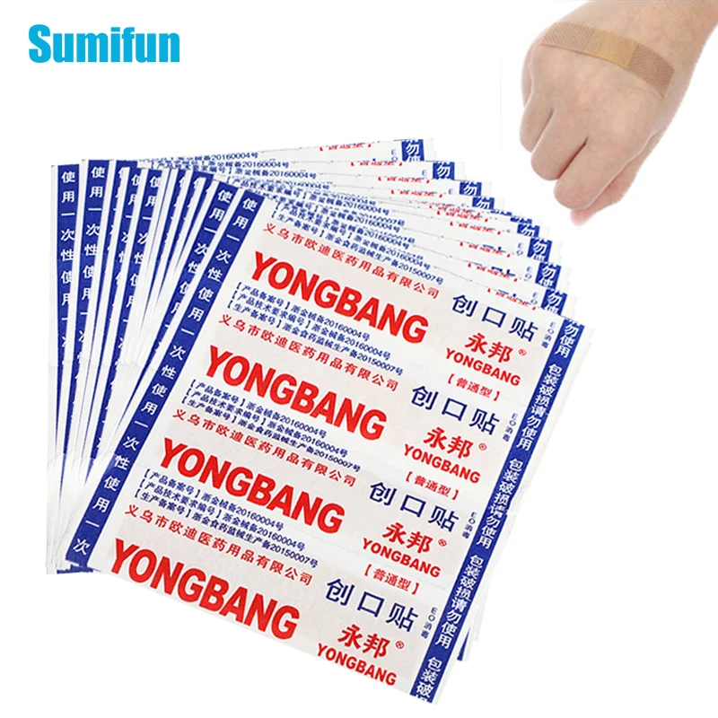 

50pcs/box Breathable Waterproof First Aid Bandage Band Aid Hemostasis Adhesive Wound Dressings Paste Medical Plasters C2256