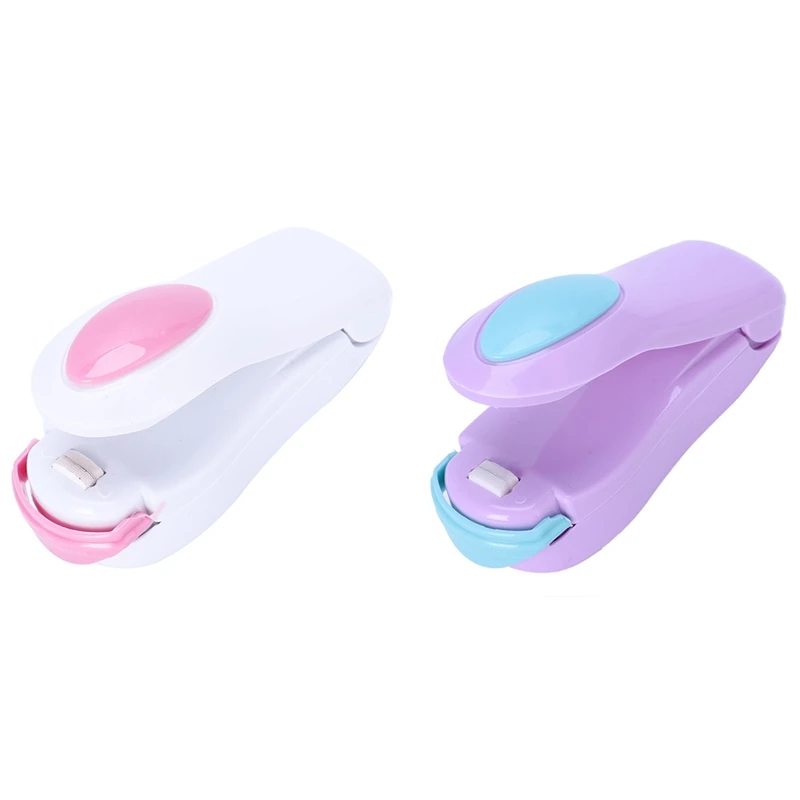 

Бытовой мини-термоуплотнитель, керамический импульсный упаковщик, белый, розовый, фиолетовый, синий, 2 шт.