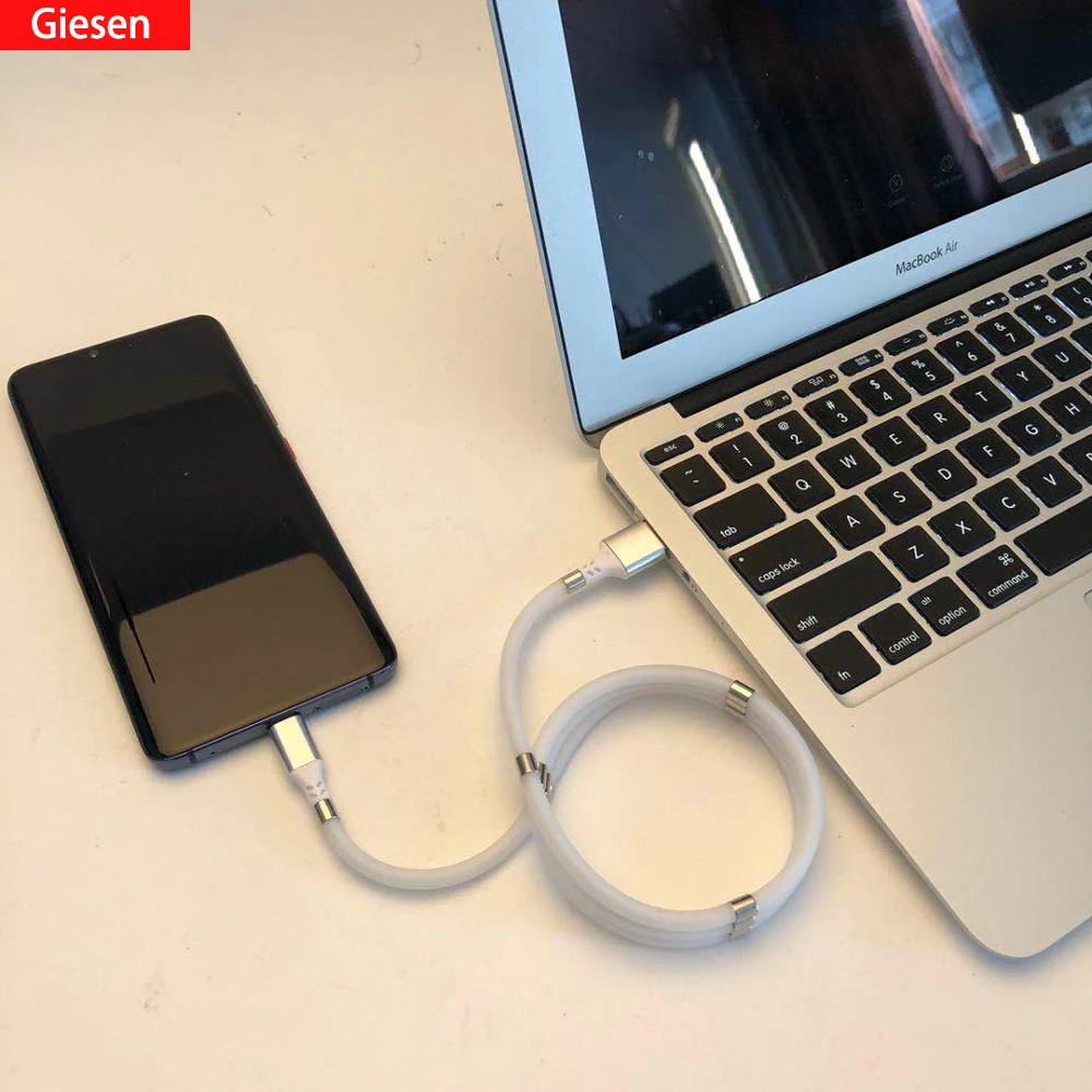 Кабель Giesen для быстрой зарядки 2 4 А волшебная веревка iOS автоматически выдвижная