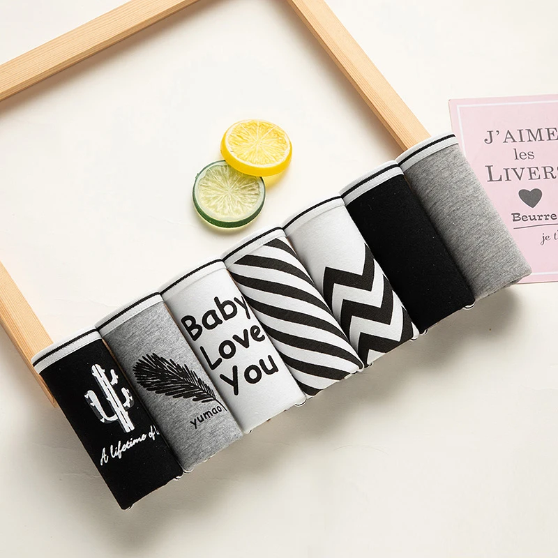 NK11-722 7 шт./лот, женские трусики, хлопковое белье, трусы, сексуальные трусики, нижнее белье Cueca Calcinhas, шорты, нижнее белье для девочек, милые трусики для девушек - Цвет: NK11-722