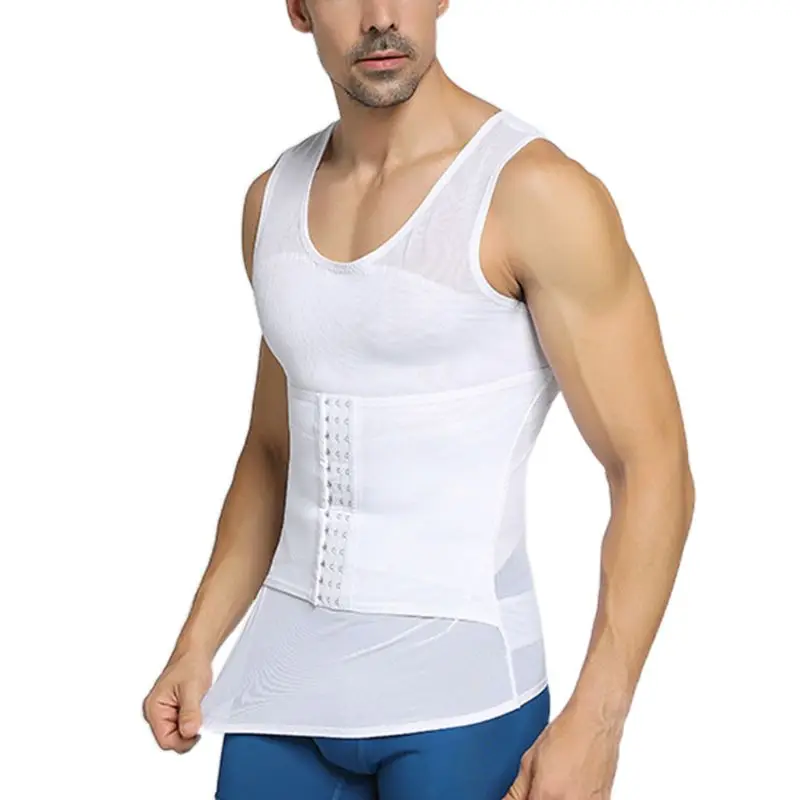 

Mens Shapewear Adjustable Tummy Control Vest Waist Slimming Tank Tops U50C