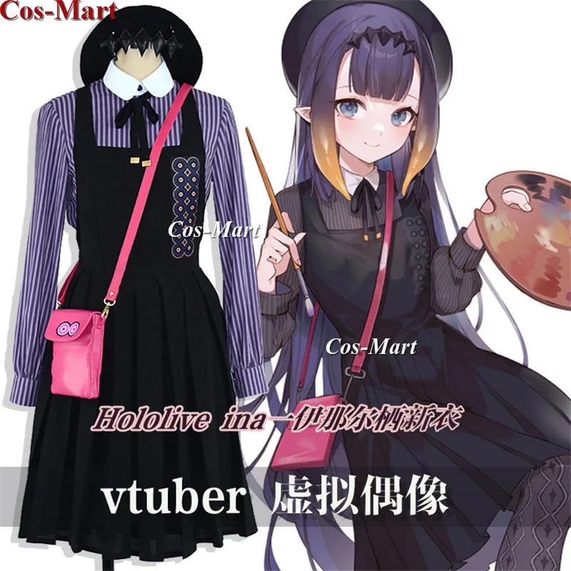 

Косплей-костюм косплея Cos-Mart аниме Vtuber Hololive Ninomae Ina Nis Милая униформа для вечеривечерние