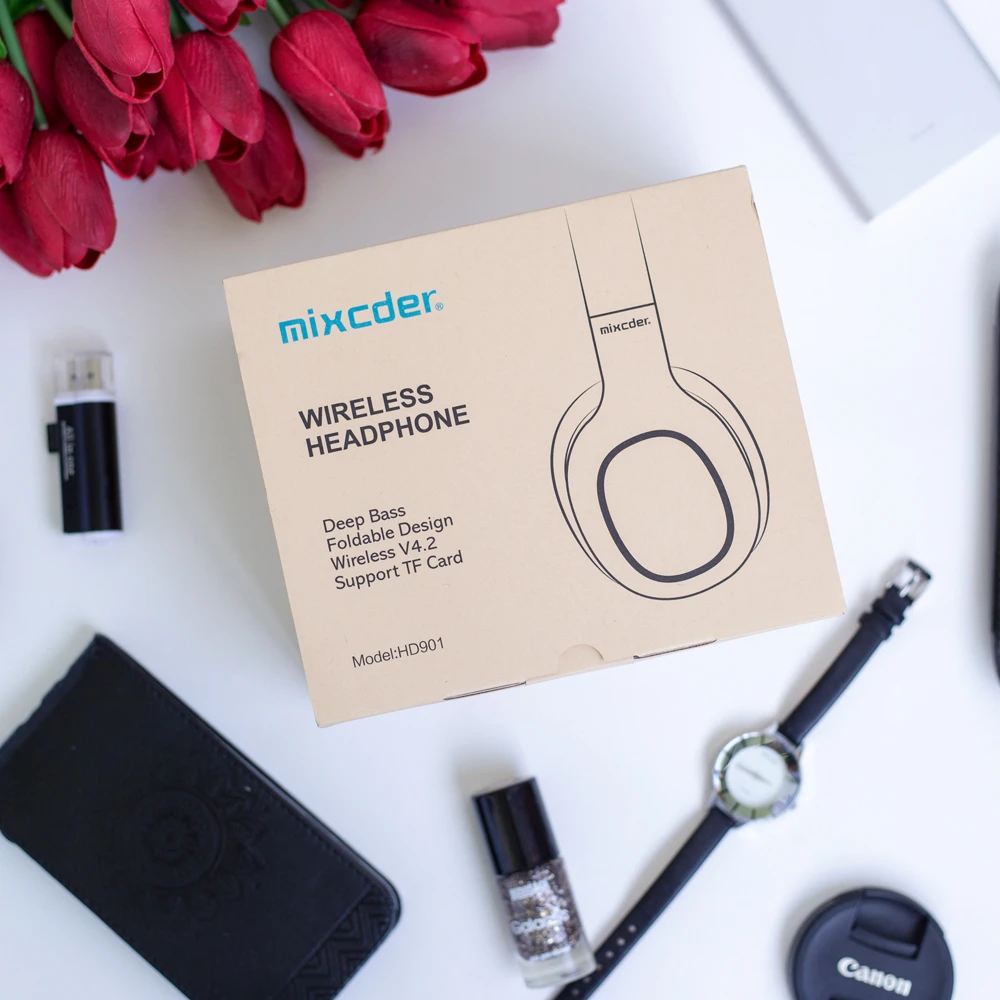 Mixcder HD901 Беспроводные наушники с микрофоном TF карта Bluetooth гарнитура наушники для iPhone 11 складные регулируемые наушники