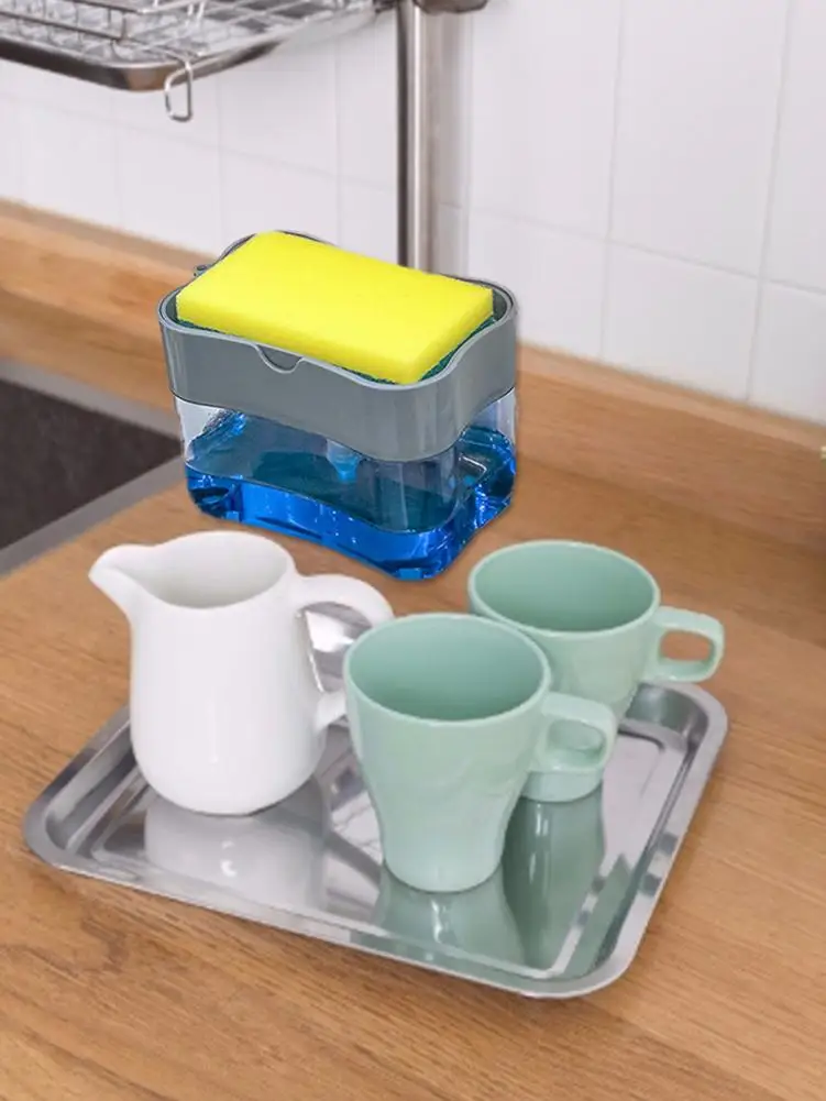 Многофункциональный дозатор для мыла губка коробка хранения кухонной раковины