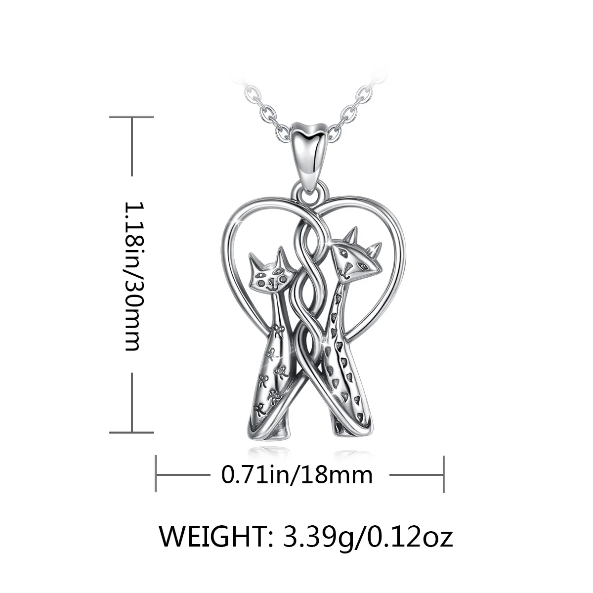 Женское ожерелье с подвеской EUDORA серебряное из стерлингового серебра 925 пробы