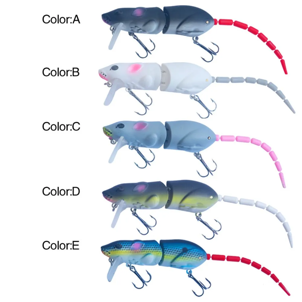 

Fishing Lure Hooks Plastic Mouse Lure Swimbait Rat Fishing Artificial Bait for Pike Bass With Hooks Fishing Tackle