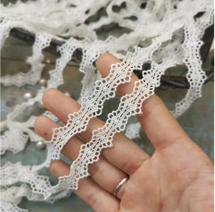 6 метров маленькая Милая Кружевная лента цвета слоновой кости водорастворимые