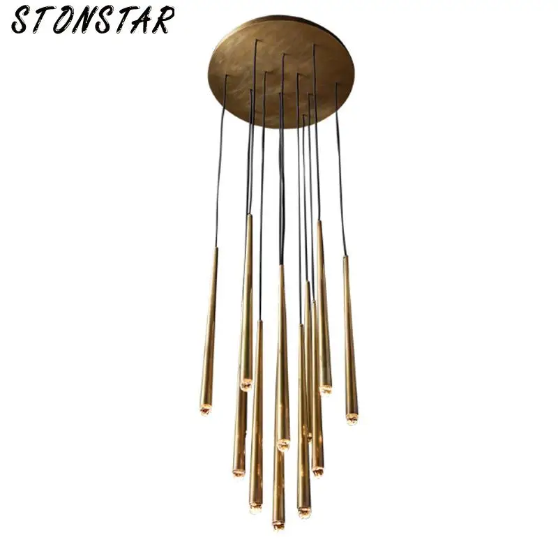 Современный минималистский медный канделябр американский ресторан украшение