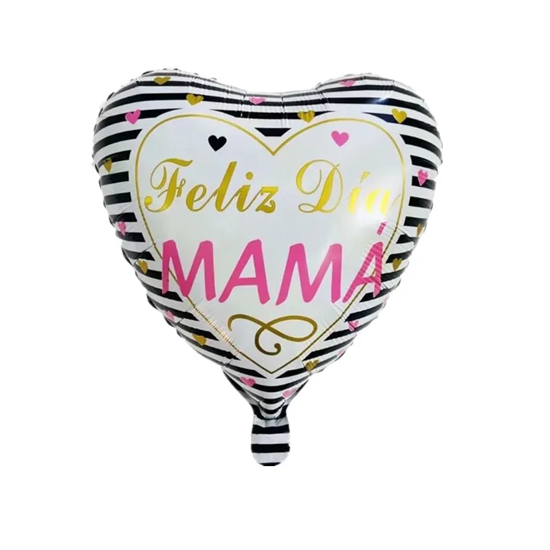 18/22 дюймов Сердце Круглый Форма печатных испанская мать Фольга воздушные шары на