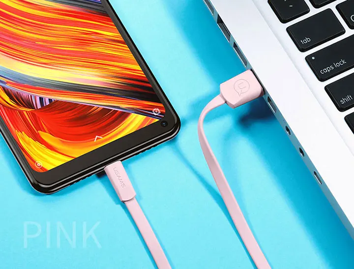 10 шт/много type C USB кабель, USAMS USB C кабель для samsung S9 s8 плюс кабель передачи данных для быстрой зарядки для Xiaomi 6 кабель зарядного устройства