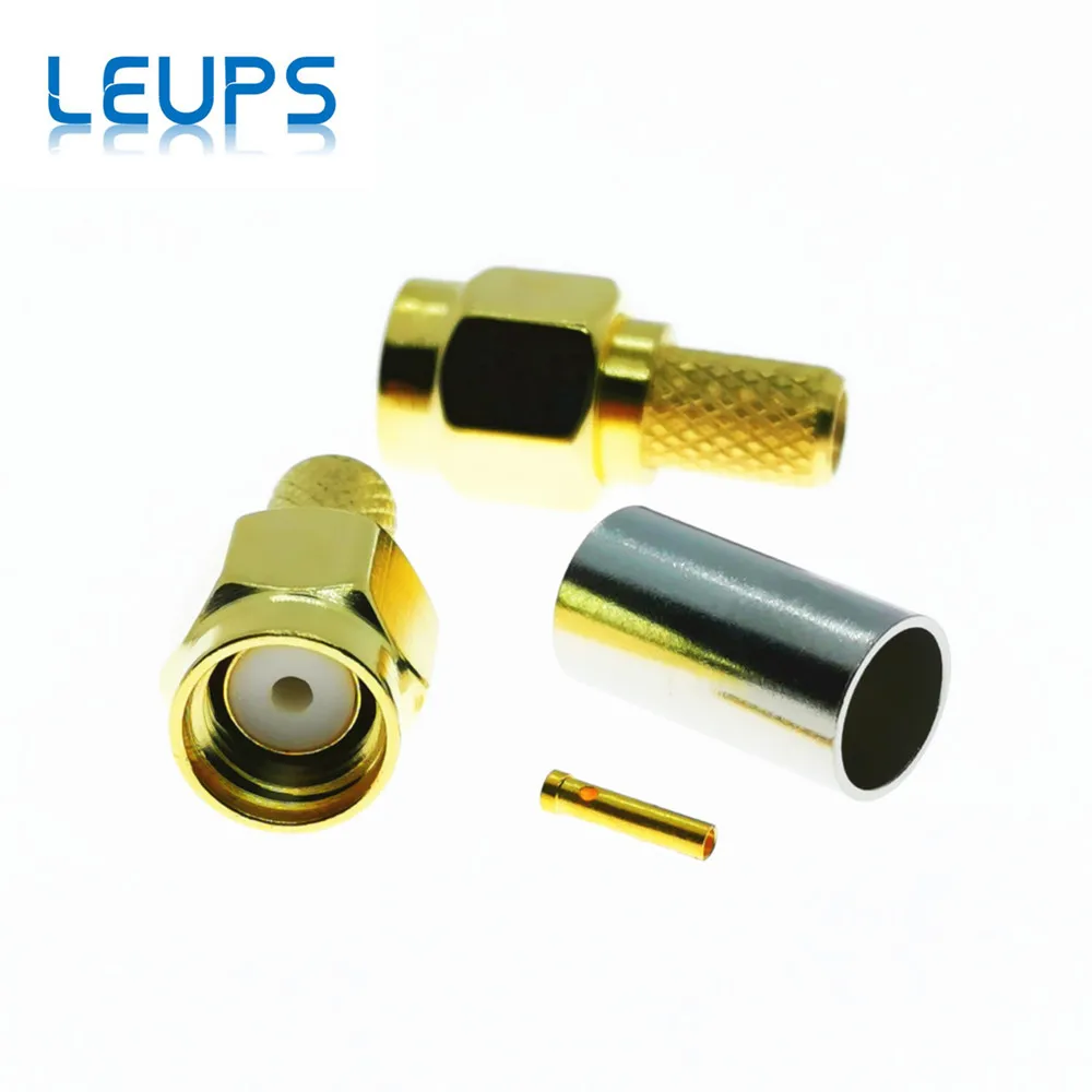 10 шт. SMA разъем типа папа или (Мама) обжимной RG58 LMR195 RG142 RG400 RG223 RF разъем|connector