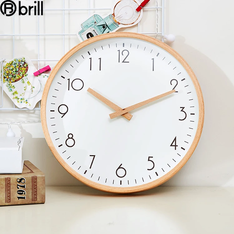 

Креативные настенные часы в скандинавском стиле, деревянные бесшумные часы с механизмом для гостиной, современные кухонные настенные художественные украшения для дома
