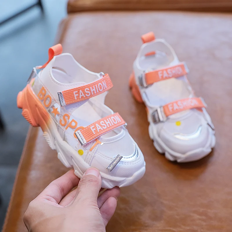 Сандалии для девочек новые корейские летние сандалии мальчиков детские сетчатые