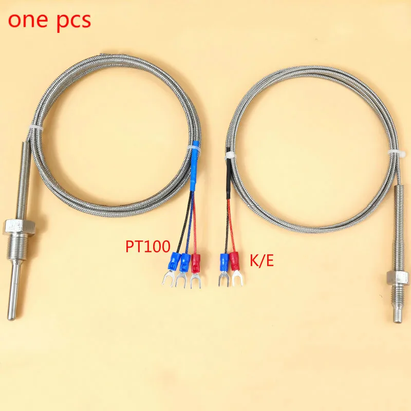 -60-260 degrees DS18B20 PT100 NTC10K PT1000 Temperature Sensor 1/4&quot(DN8) 3/8&quot(DN10) 1/2(DN15) 3/4&quot (DN20) 1&quot(DN25) SUS304 ID6mm |