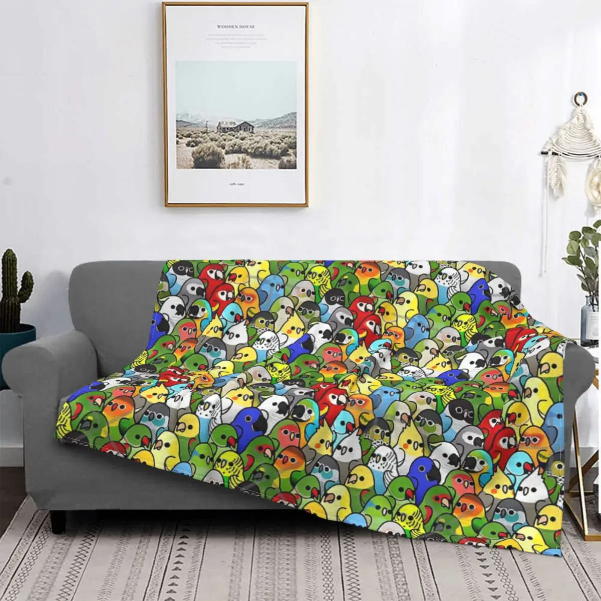 

Too Many Birds Bird Squad 1 Blanket Bedspread Bed Plaid Comforter Anime Plush Sofa Blankets Bedspread 220X240