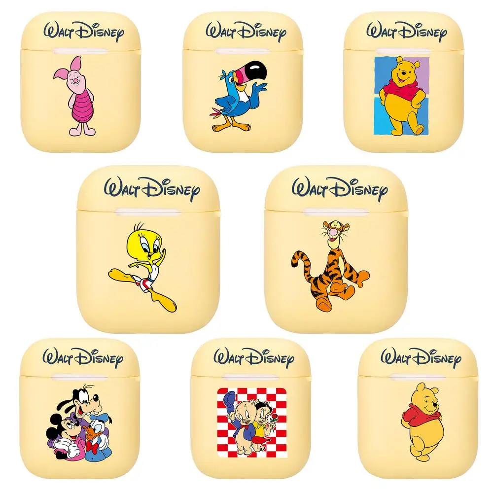 

Disney Cartoon Winnie Bear Duck Pig Goofy Dog Silicone Case For Apple Airpods 1/2 Cover Protective Earphone Case Headphones Case