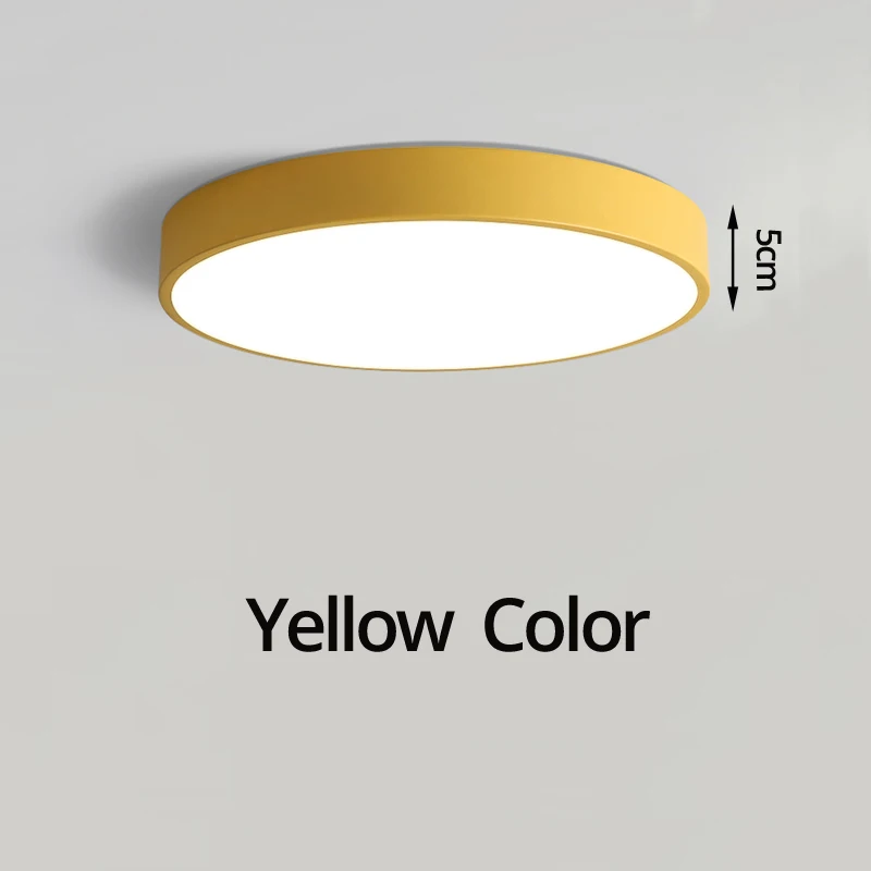 Yellow color Современный скандинавский светодиодный потолочный светильник для спальни с пультом дистанционного управления для 8-20 квадратных метров plafonnier светодиодный осветительный прибор candeeiro de teto - Цвет корпуса: Yellow color