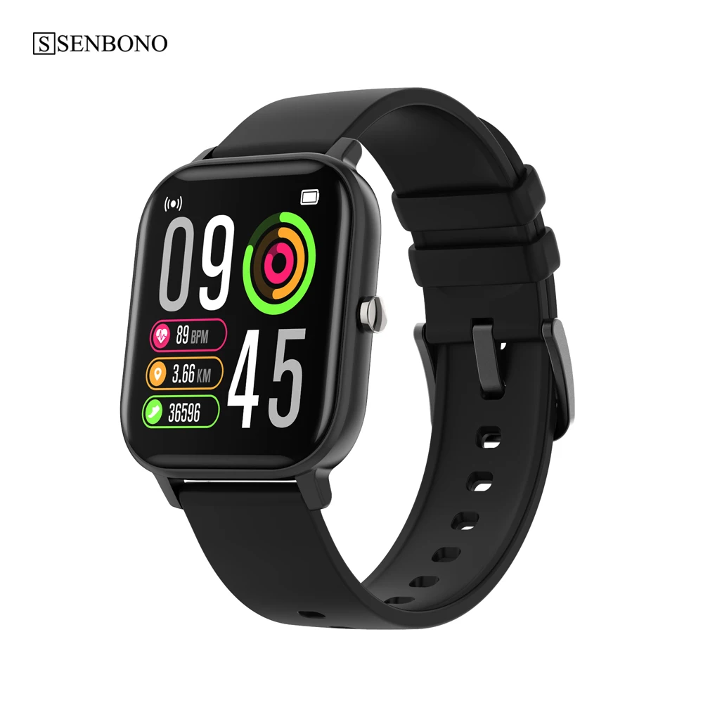 

Смарт-часы SENBONO P8, мужские и женские, водонепроницаемые, с термометром, с фитнес-трекером, спортивные часы для IOS, Android