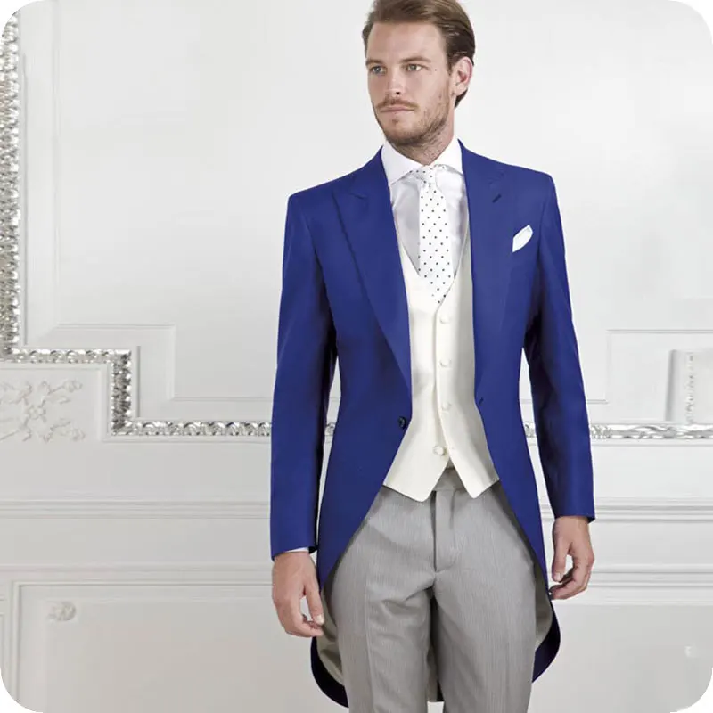 Костюм-тройка мужской Свадебный винтажный черный | Мужская одежда