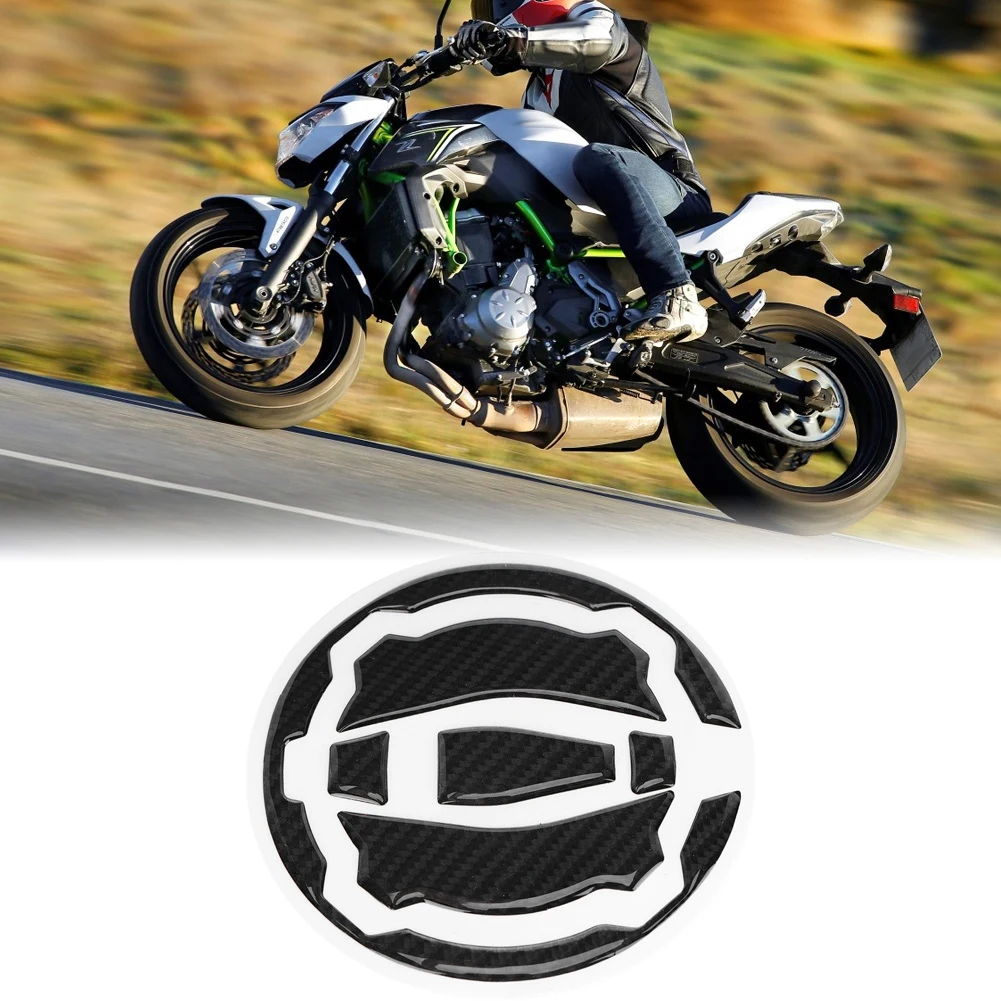 

Carbon Fiber Motorcycle Gas Tank Cap Pad Cover Sticker Decals prevent sliding fit for KAWASAKI Z900 Z650 2017-2018