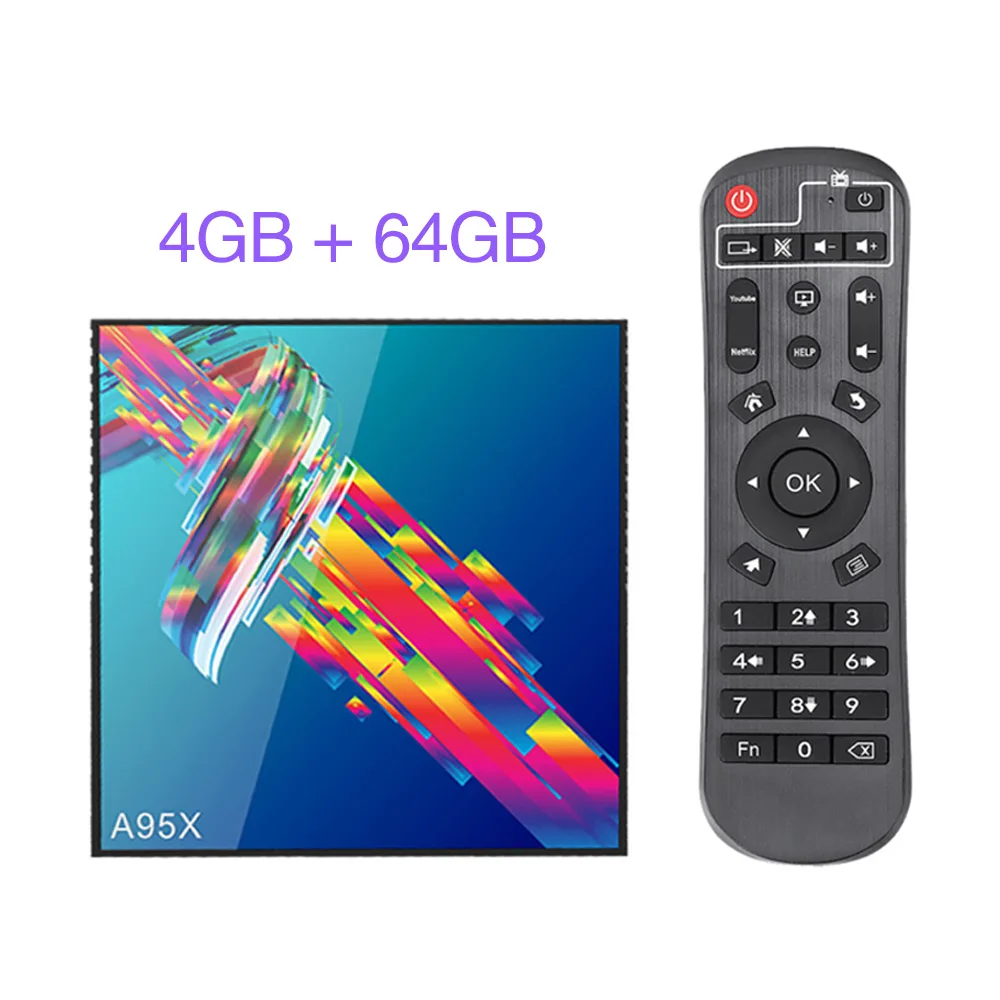 4G 64G A95X R3 ТВ приставка Android 9,0 4 Гб 64 Гб Rockchip RK3318 поддержка 1080p 4K 100M USB3.0 5G двойной Wifi Google Netflix Youtube медиа плей - Цвет: 4G 64G