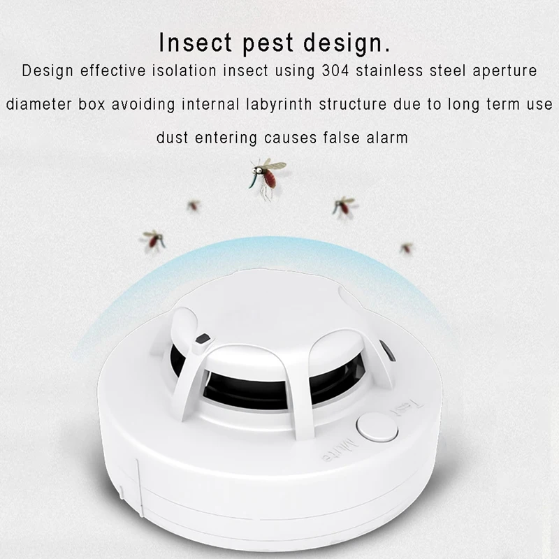 

NEW-Hot Smoke Fire Sensitive Detector Independent Alarm Home Security Wireless Alarm Smoke Detector Sensor Fire Equipment