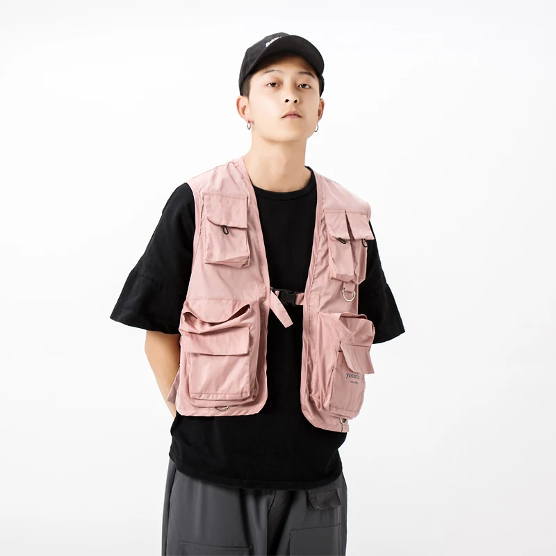 Военный жилет с несколькими карманами в стиле хип хоп мужской ядром папа куртка