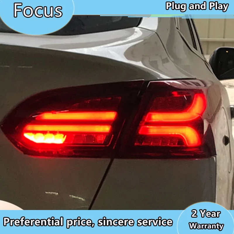 

Автомобильный Стайлинг для Ford Focus задние фонари 2015-2018 Focus Sedan светодиодный задний фонарь светодиодный DRL Стоп сигнал заднего хода авто аксессуары