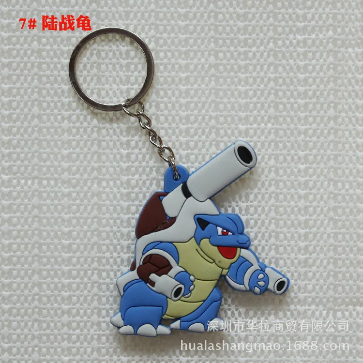 7- Мультфильм Аниме ПВХ Покемон Сквиртл Bulbasaur Venusaur Chansey Psyduck Jigglypuff Totodile Houndoom прекрасный Забавный брелок Кадена - Цвет: 7-