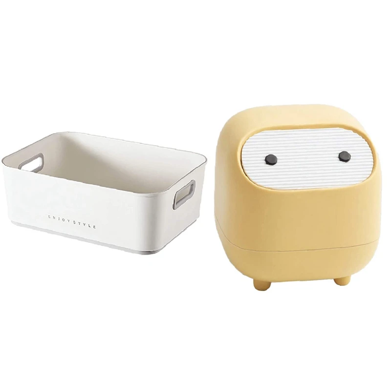 

Organizer Bins Organizers White With Mini Cute Waste Bin Desktop Trash Can With Lid