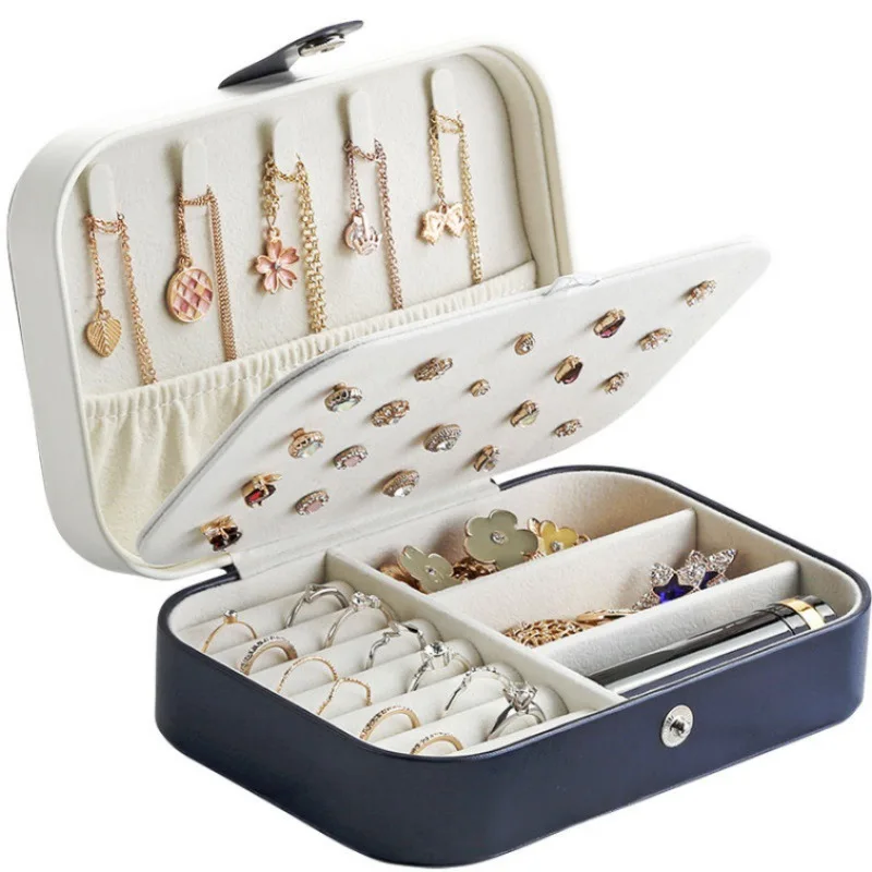 

Pu Portable Jewelry Case Travel Earring Jewelry Box Lady Zipper Amazon Hot Pu Portable Jewelry Case