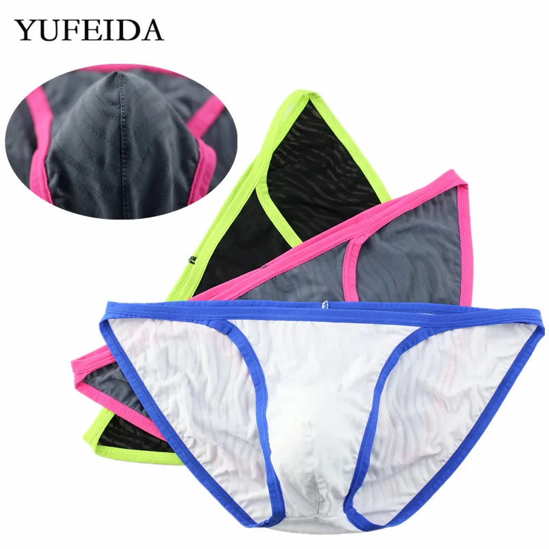 Мужские трусы брифы из мягкой ткани черные ультратонкие мини бесшовное нижнее