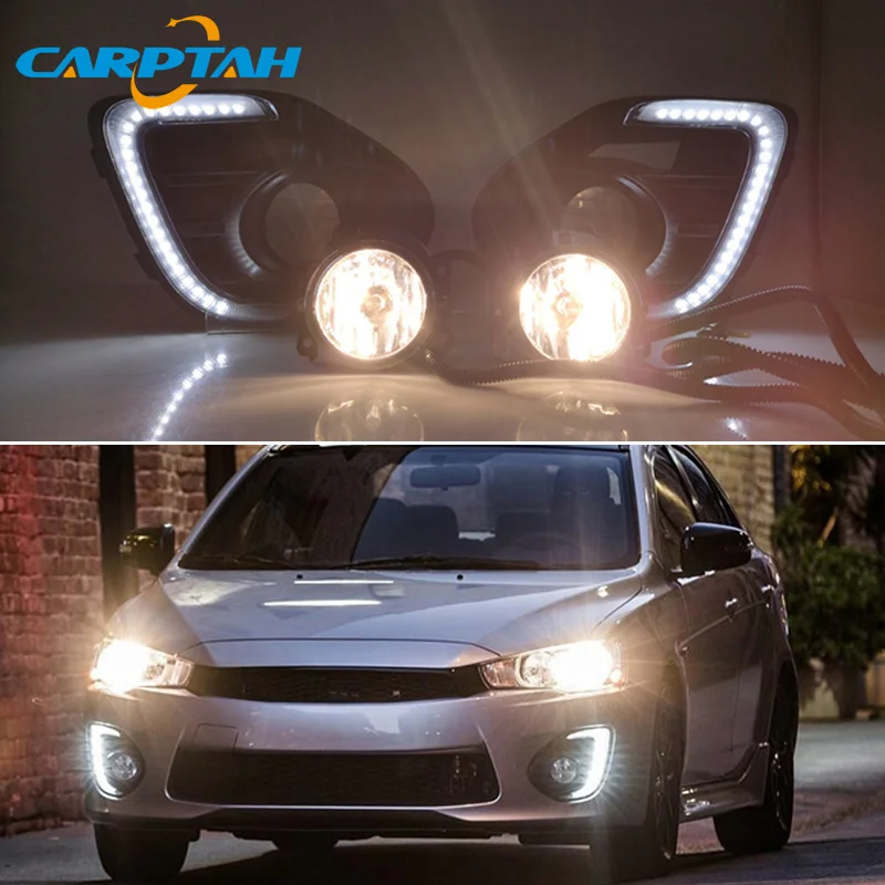 Автомобильные светодиодные дневные ходовые огни для Mitsubishi Lancer 2016 2017 2018 2019 DRL