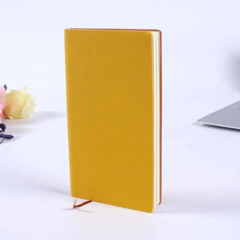 yellow Высококачественный деловой блокнот, ПУ искусственная кожа креативный A6 студенческий дневник книжные цвета офисные школьные канцелярские принадлежности - Цвет: yellow