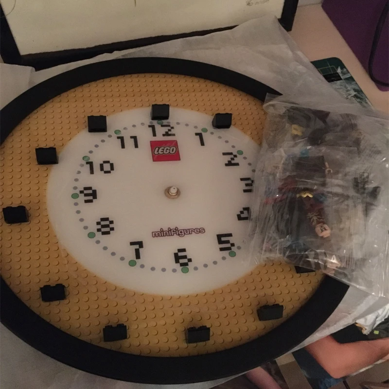 3D Строительные блоки настенные часы с супергероями украшение для стены детские