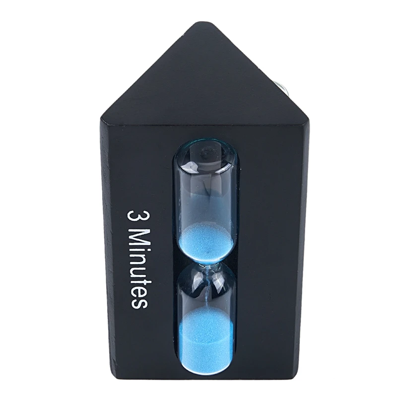 Fashion-Triangular Hourglass Colore Sand Clock 3/5/7 Minutes Hour Meter- Black