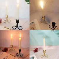 1pcs retro iron european style candlestick stand candle classic adornment decor vintage holder party holder desktop for wed i0p5