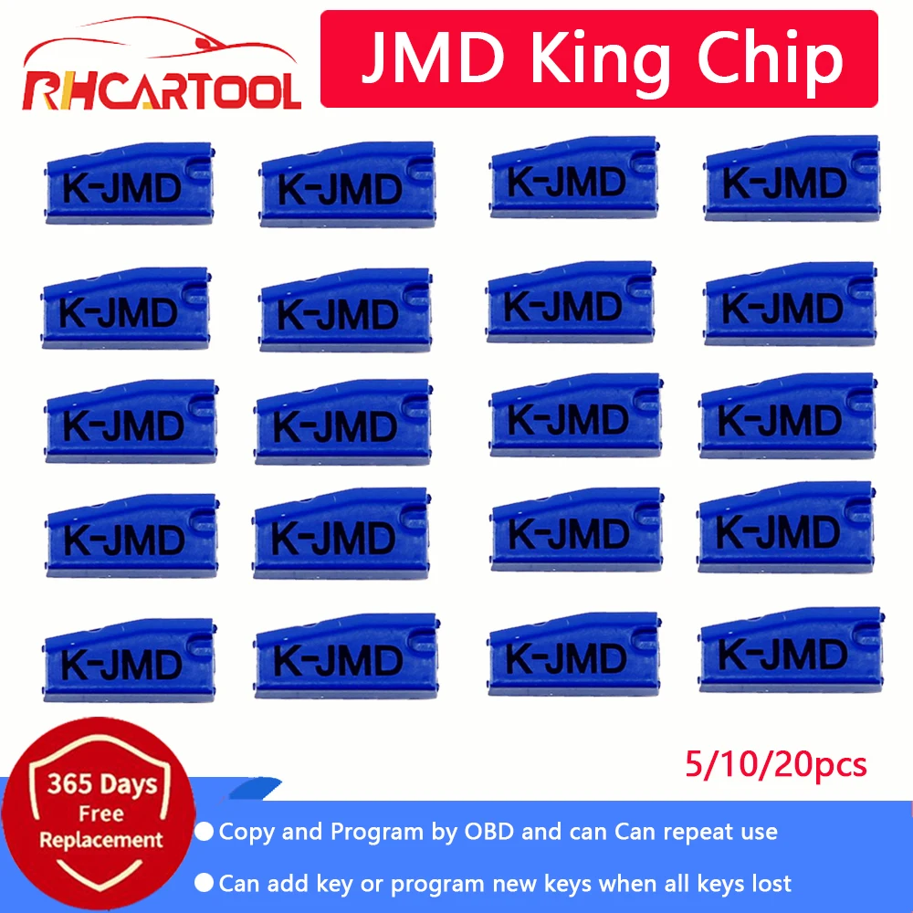 

OBD2 диагностический инструмент 5/10/20 шт./лот JMD Blue Chip оригинальный чип JMD King для CBAY Handy Baby Key копировальный аппарат для клонирования чипа 46/4C/4D/G
