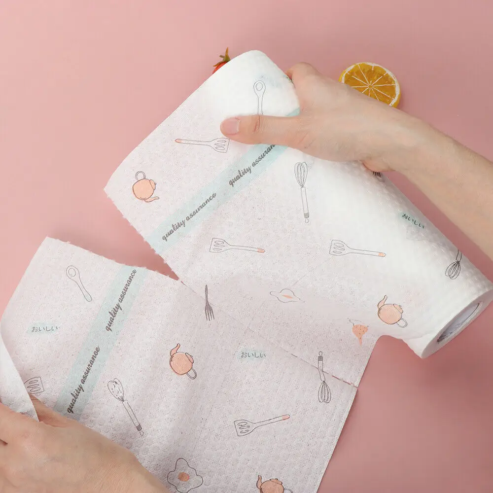 Мягкие прочные кухонные бумажные полотенца одноразовые Тряпичные чистящие