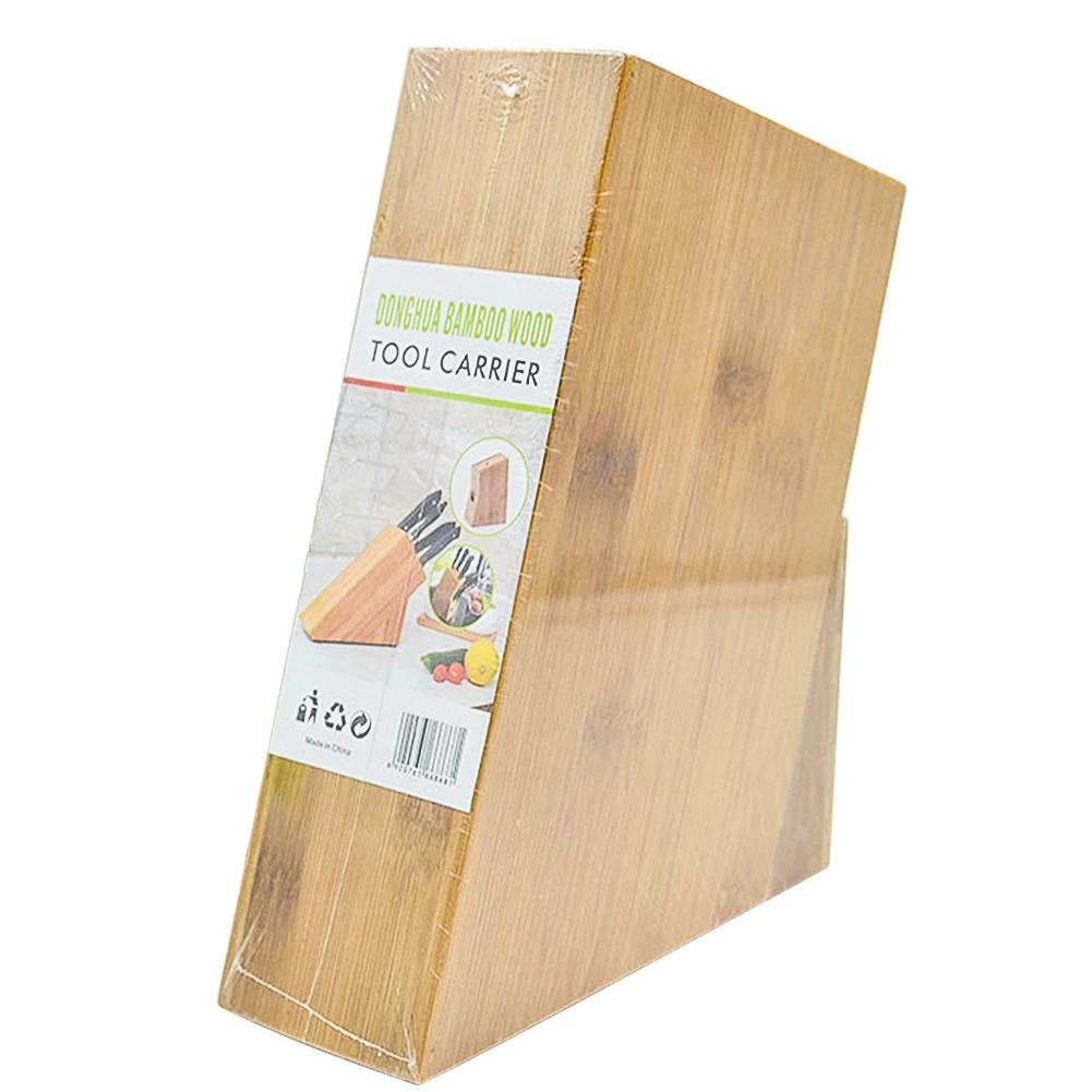 Wood Kitchen Knife Holder Multifunctional Storage Rack Tool Bamboo Block Stand Accessories | Дом и сад