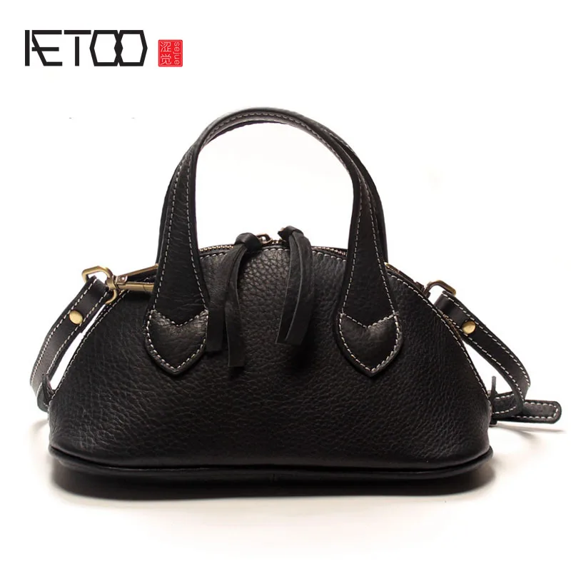 Сумка AETOO из воловьей кожи миниатюрная модная сумочка на плечо