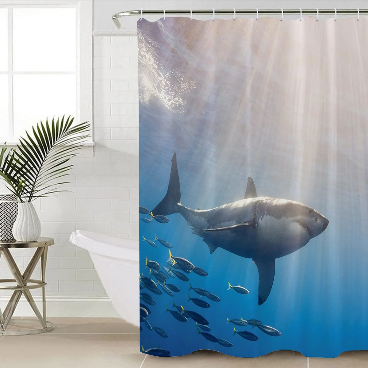 Морская Акула Ванная комната душа Шторы s ткань Душ Аксессуары для ванной | Дом и