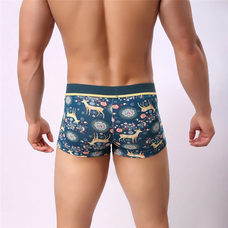 4PCS/Lot Underwear Men Boxers Underpants Sexy Print Man'S Pants For Men Cuecas Trunk Shorts Man Masculinas Calzoncillos Boxers